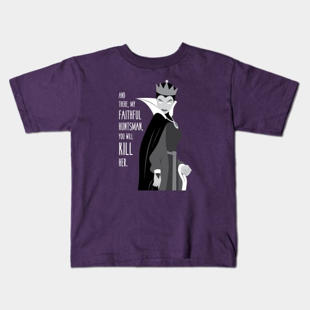 The Evil Queen Kids T-Shirt by SE Art and Design